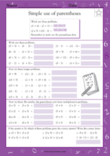 Simple Use of Parentheses: Adding & Subtracting
