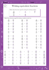 Writing Equivalent Fractions (Grade 5)