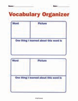 Vocabulary Organizer
